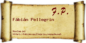 Fábián Pellegrin névjegykártya